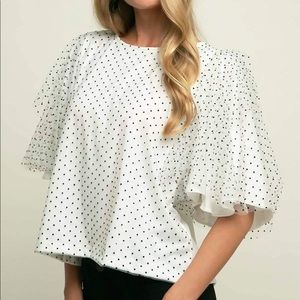 Eva Franco Suri Top - Macaroon Dot XL NWT